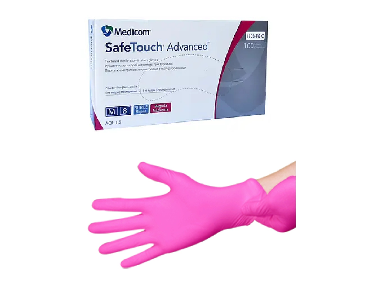 Рукавички нітрилові оглядові без пудри SafeTouch® Advanced™
