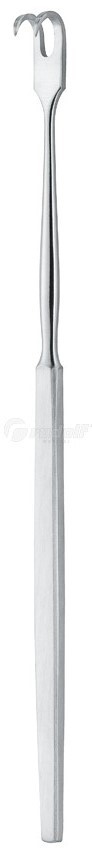Ретрактор, загострений, 2 зубця, довжина 16 см