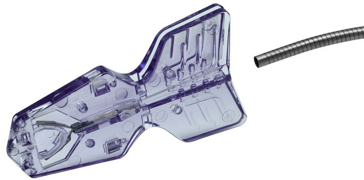 Кліпса гемостатична одноразова, кут загину браншей кліпси 135°, довжина кліпси 5,7 мм, ширина розкриття 11 мм (сумісні з OLYMPUS)