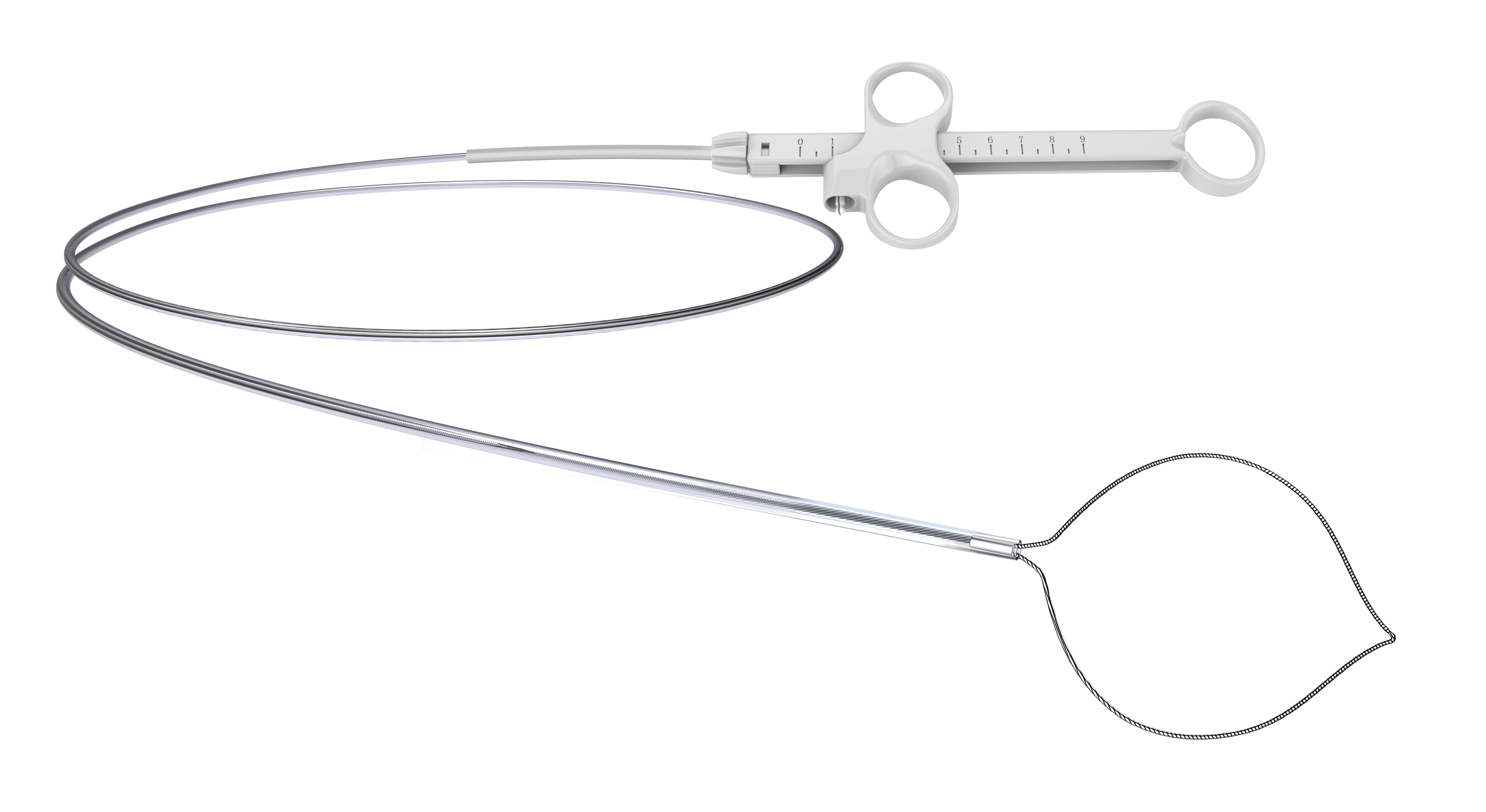 Петля поліпектомічна ротаційна, овальна, одноразова, діаметр 2,3 мм, довжина 230 см, ширина відкриття Х = 15 мм